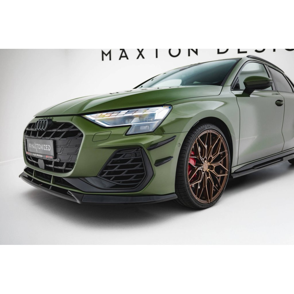 Maxton Design přítlačná křidélka předního nárazníku pro Audi A3 8Y Facelift, S-Line / S-Line Sedan