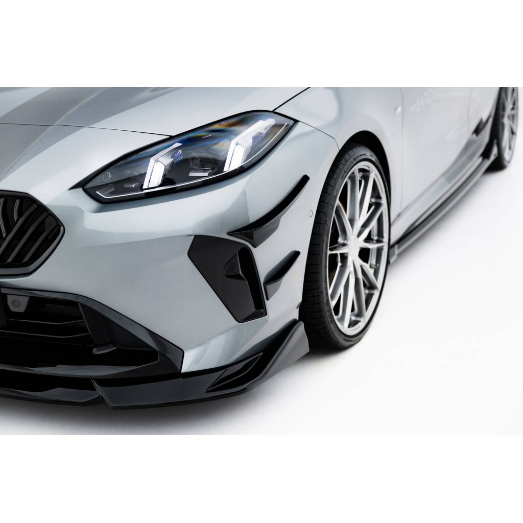 Maxton Design přítlačná křidélka předního nárazníku pro BMW řada 1 F70, plast ABS bez povrchové úpravy, M135i
