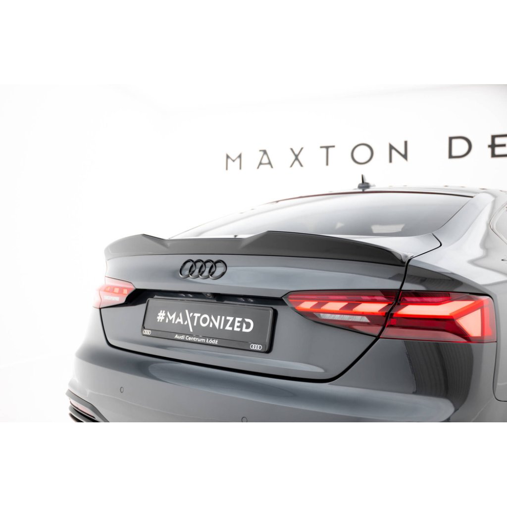 Maxton Design prodloužení spoileru 3d pro Audi S5 F5 FL, černý lesklý plast ABS, Sportback