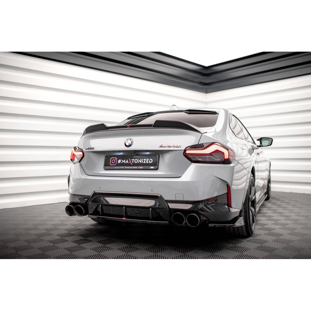 Maxton Design prodloužení spoileru 3d pro BMW řada 2 G42 M240i, G42 M-Pack, G42 Standard, černý lesklý plast ABS