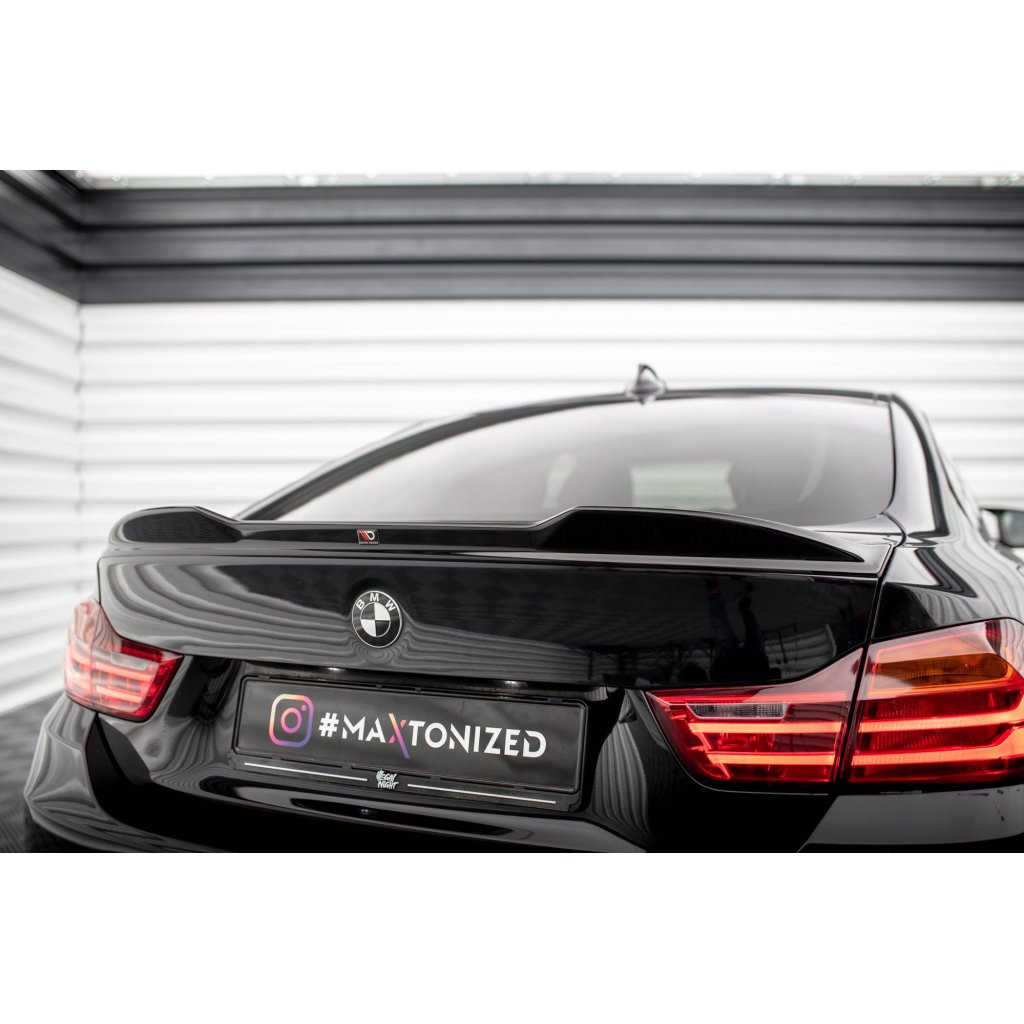 Maxton Design prodloužení spoileru 3d pro BMW řada 4 F36, černý lesklý plast ABS, vč. M-Pack