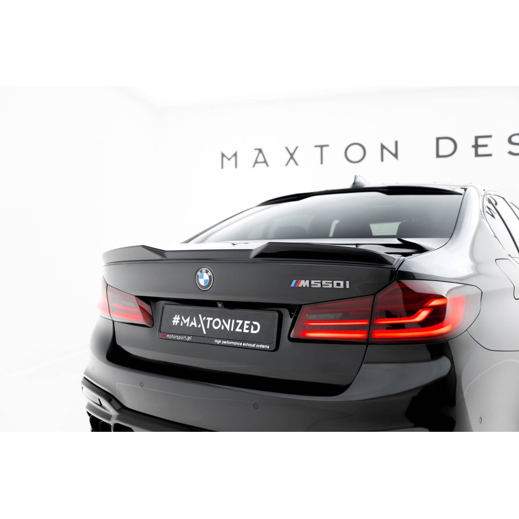 Maxton Design prodloužení spoileru 3d pro BMW řada 5 G30, černý lesklý plast ABS, M550i Sedan
