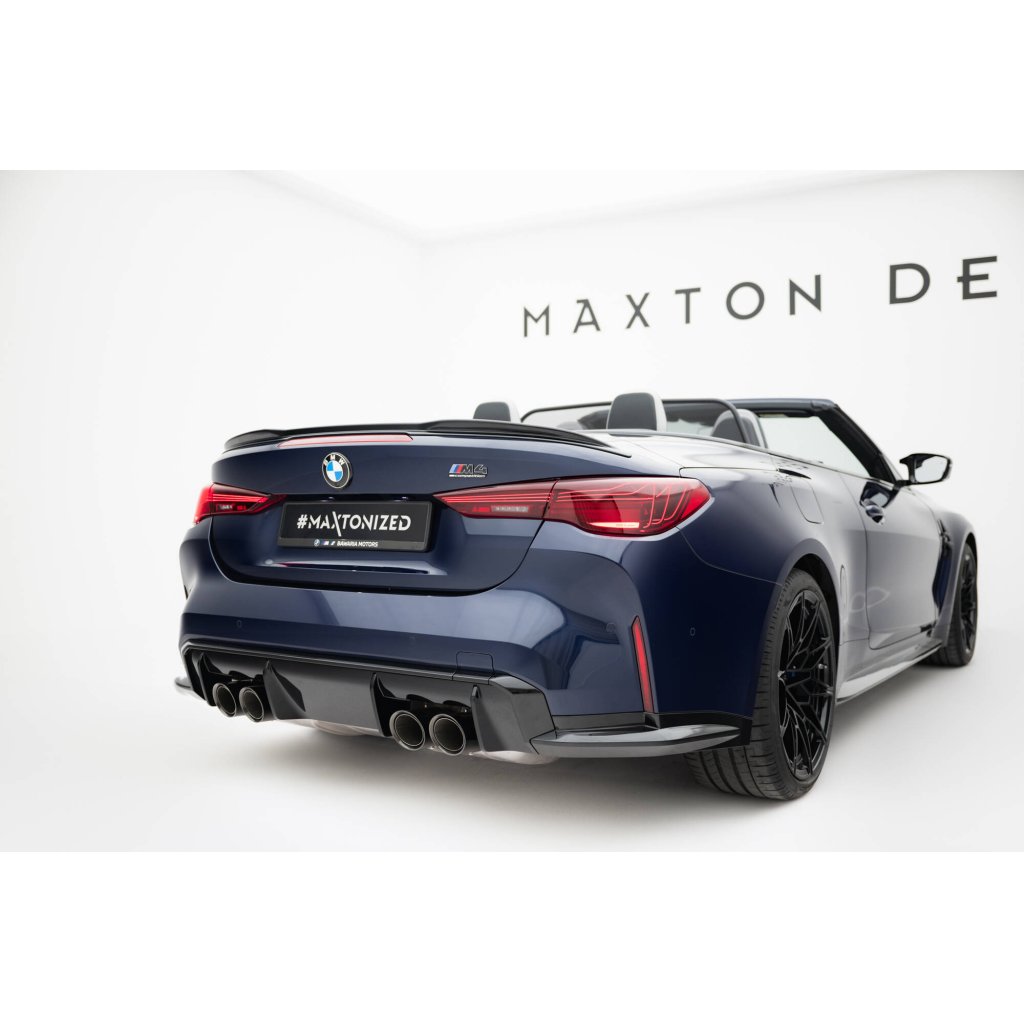 Maxton Design prodloužení spoileru 3d pro BMW řada M4 G83, černý lesklý plast ABS, Cabrio