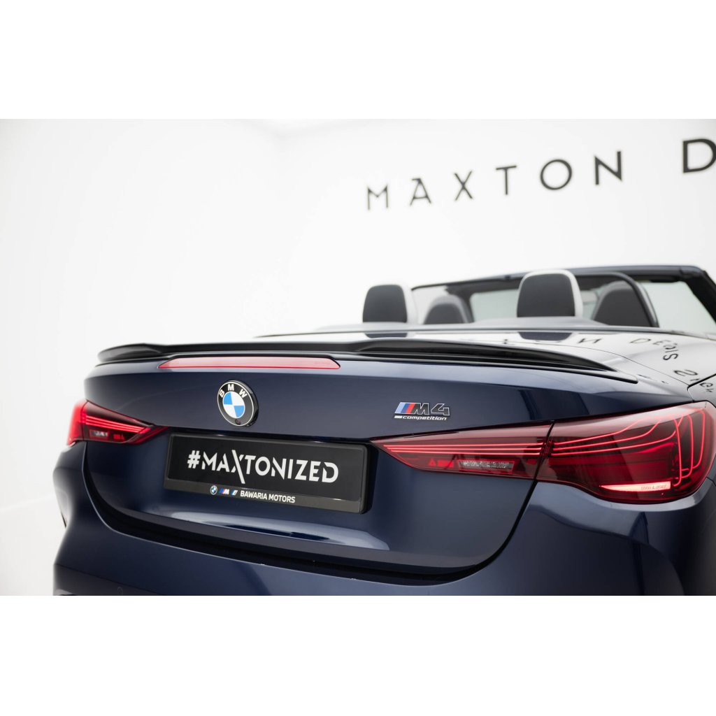 Maxton Design prodloužení spoileru 3d pro BMW řada M4 G83, černý lesklý plast ABS, Cabrio