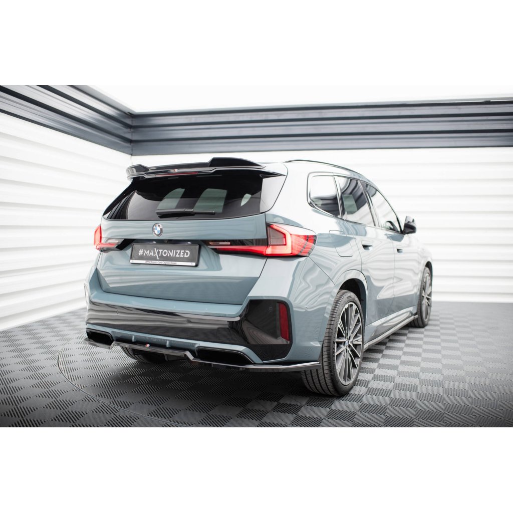 Maxton Design prodloužení spoileru 3d pro BMW X1 U11 M-Pack, černý lesklý plast ABS