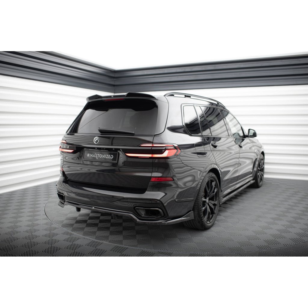 Maxton Design prodloužení spoileru 3d pro BMW X7 G07, G07 Facelift M-Pack, černý lesklý plast ABS