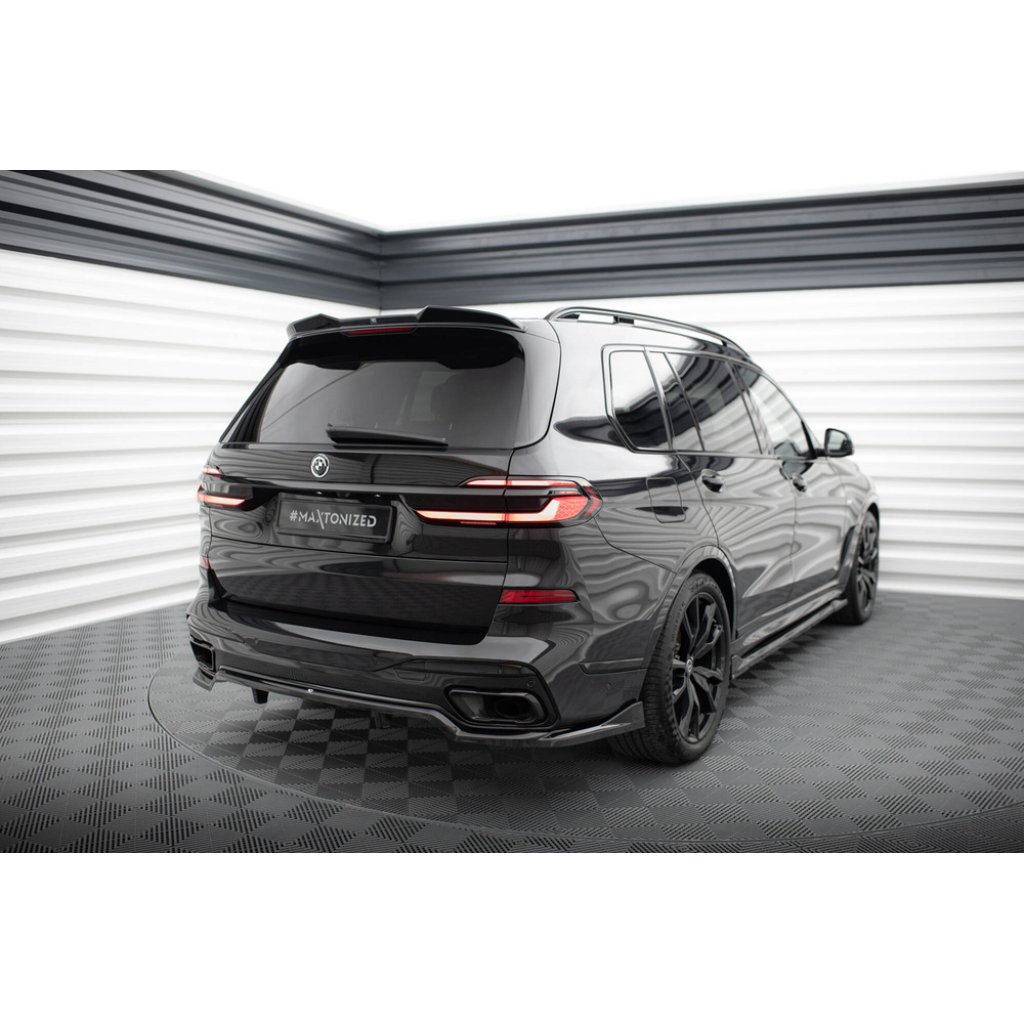 Maxton Design prodloužení spoileru 3d pro BMW X7 G07, G07 Facelift M-Pack, černý lesklý plast ABS