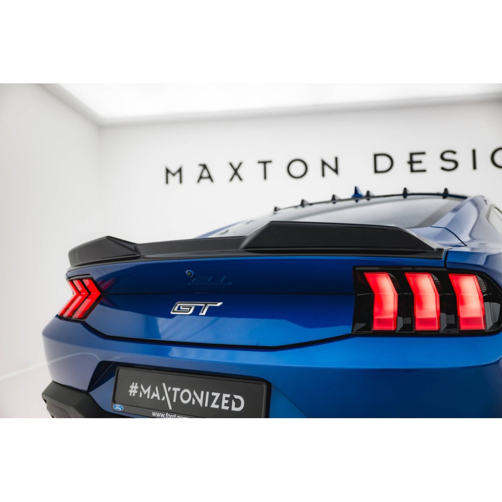 Maxton Design prodloužení spoileru 3d pro Ford Mustang Mk7 GT, černý lesklý plast ABS