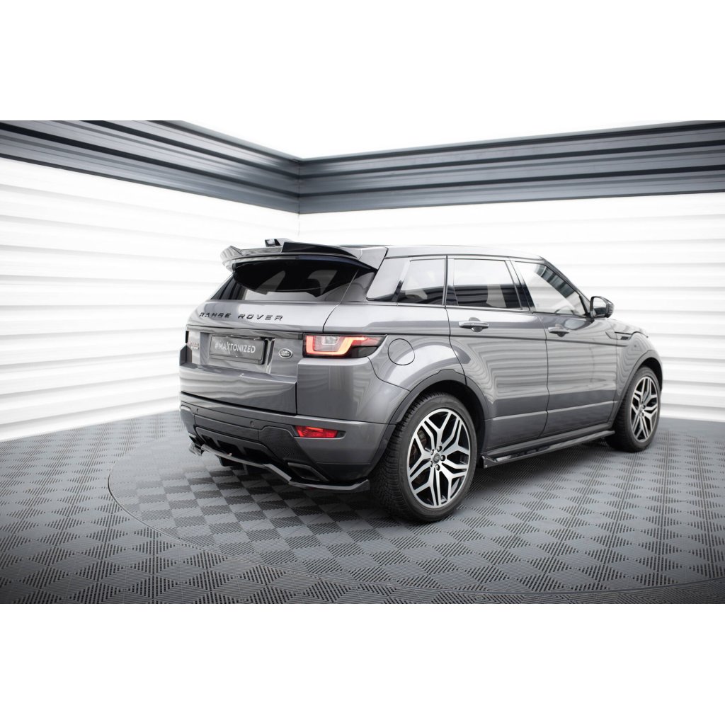Maxton Design prodloužení spoileru 3d pro Land rover Range Rover Evoque Mk1 Facelift, černý lesklý plast ABS, HSE Dynamic