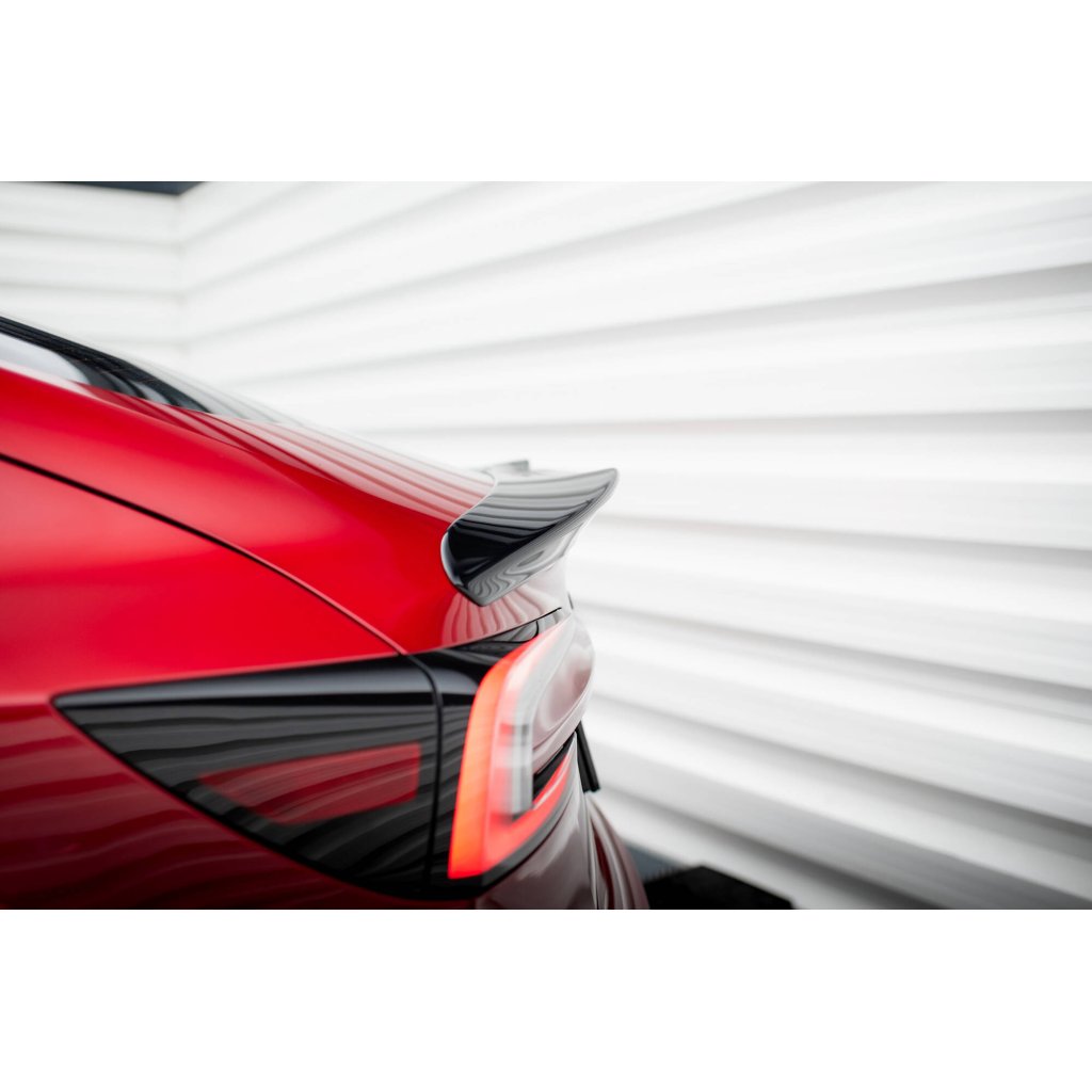 Maxton Design prodloužení spoileru 3d pro Tesla Model 3 Mk1, Mk1 Project Highland Facelift, černý lesklý plast ABS