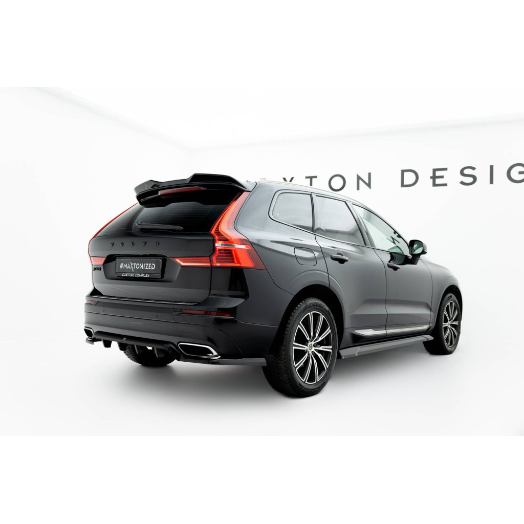 Maxton Design prodloužení spoileru 3d pro Volvo XC60 Mk 2, černý lesklý plast ABS