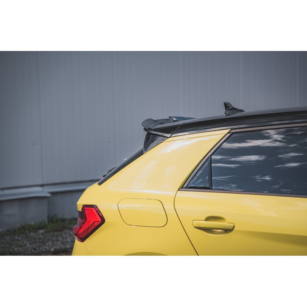 Maxton Design prodloužení spoileru pro Audi A1 GB, černý lesklý plast ABS