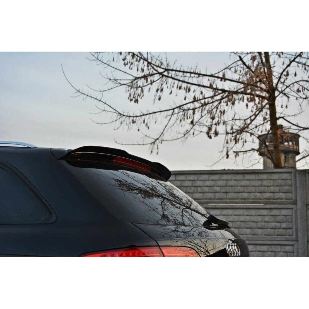 Maxton Design prodloužení spoileru pro Audi A4 B8, černý lesklý plast ABS, avant