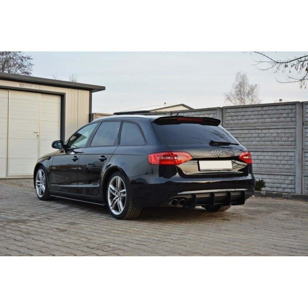 Maxton Design prodloužení spoileru pro Audi A4 B8, černý lesklý plast ABS, avant