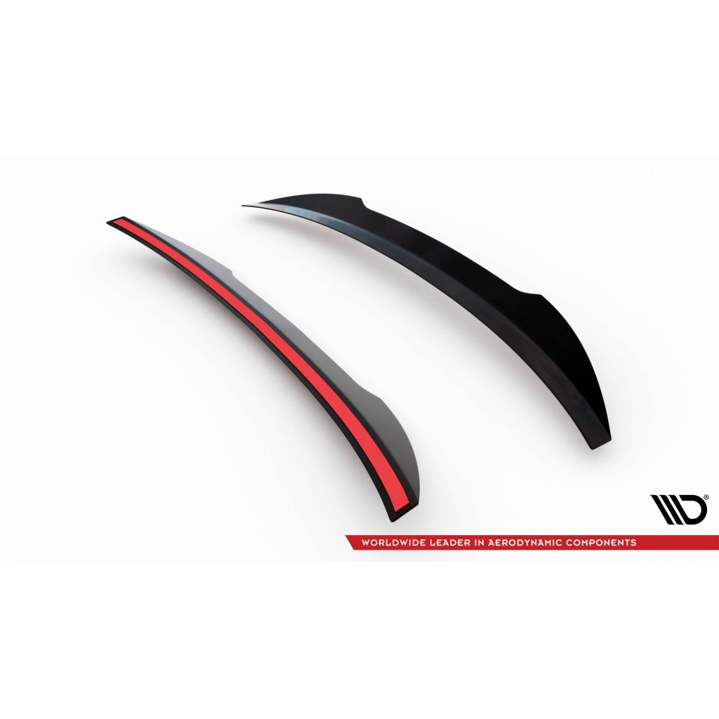 Maxton Design prodloužení spoileru pro Audi A5 F5, F5 FL, černý lesklý plast ABS, S-Line, Sportback