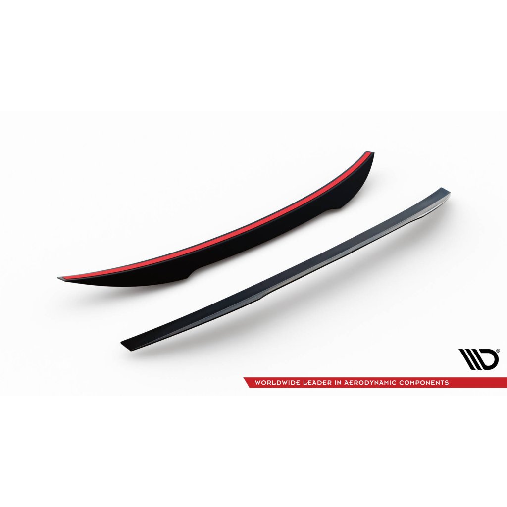 Maxton Design prodloužení spoileru pro Audi A5 F5, F5 FL, černý lesklý plast ABS, S-Line, Sportback