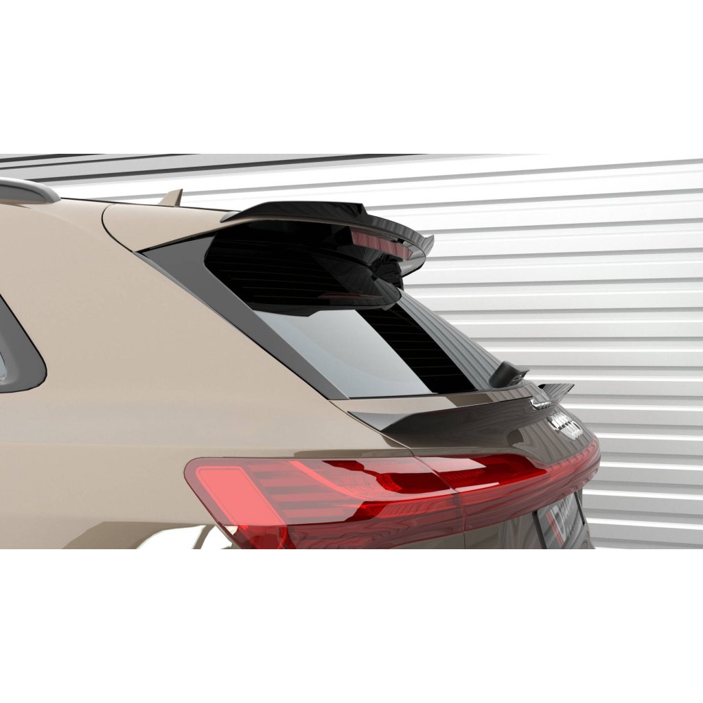 Maxton Design prodloužení spoileru pro Audi E-Tron S-Line, černý lesklý plast ABS
