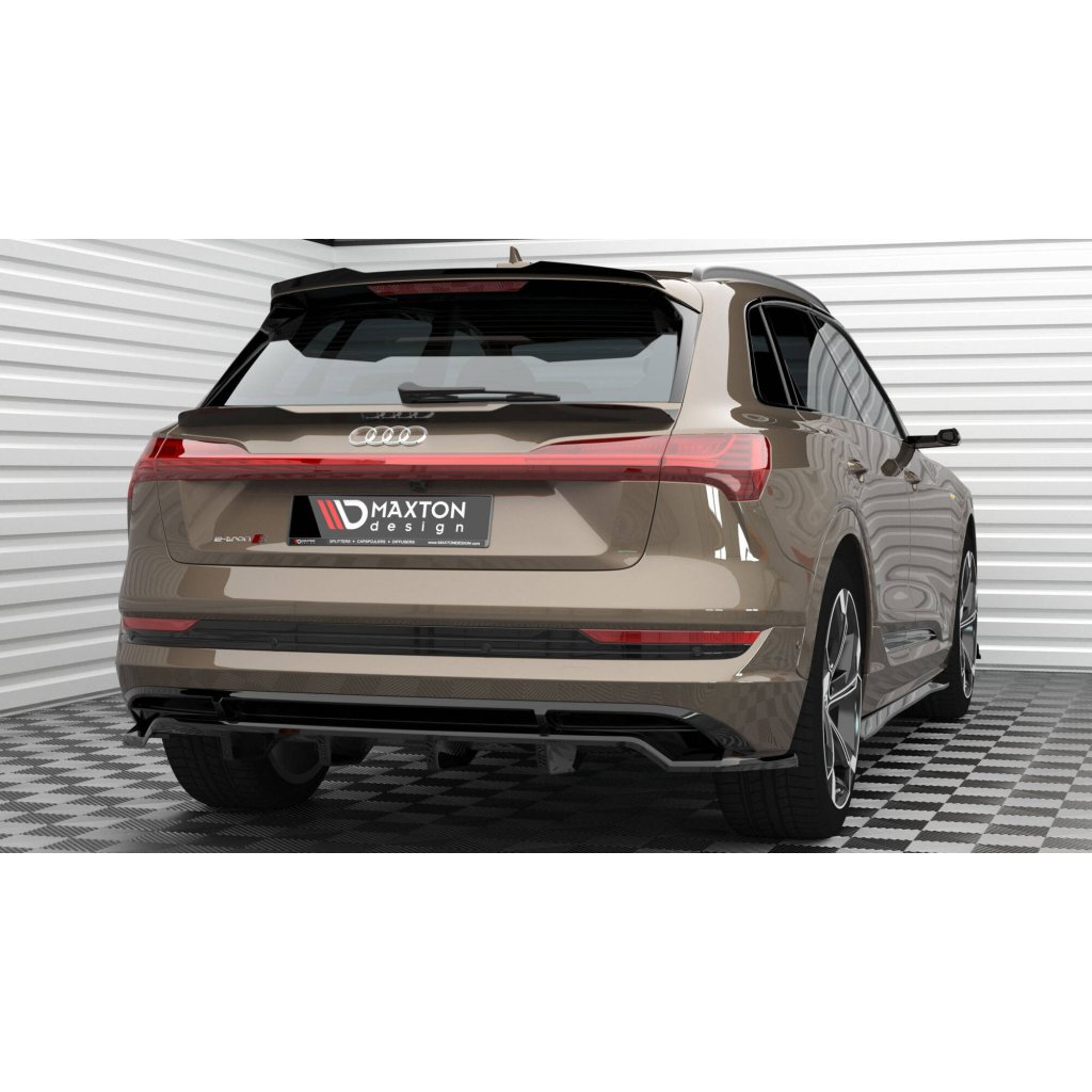 Maxton Design prodloužení spoileru pro Audi E-Tron S-Line, černý lesklý plast ABS