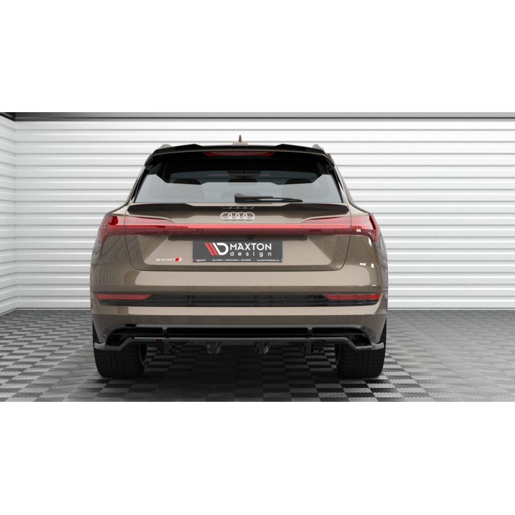Maxton Design prodloužení spoileru pro Audi E-Tron S-Line, černý lesklý plast ABS