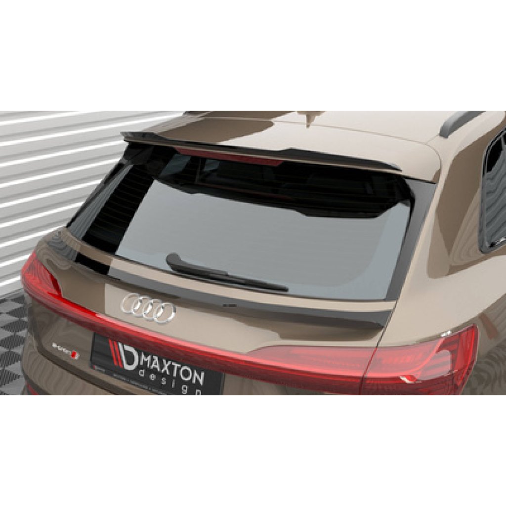 Maxton Design prodloužení spoileru pro Audi E-Tron S-Line, černý lesklý plast ABS