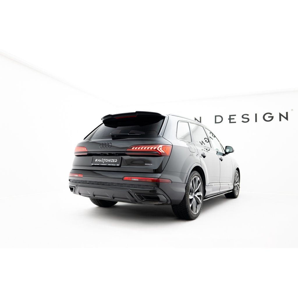 Maxton Design prodloužení spoileru pro Audi Q7 Mk2 S-Line, černý lesklý plast ABS