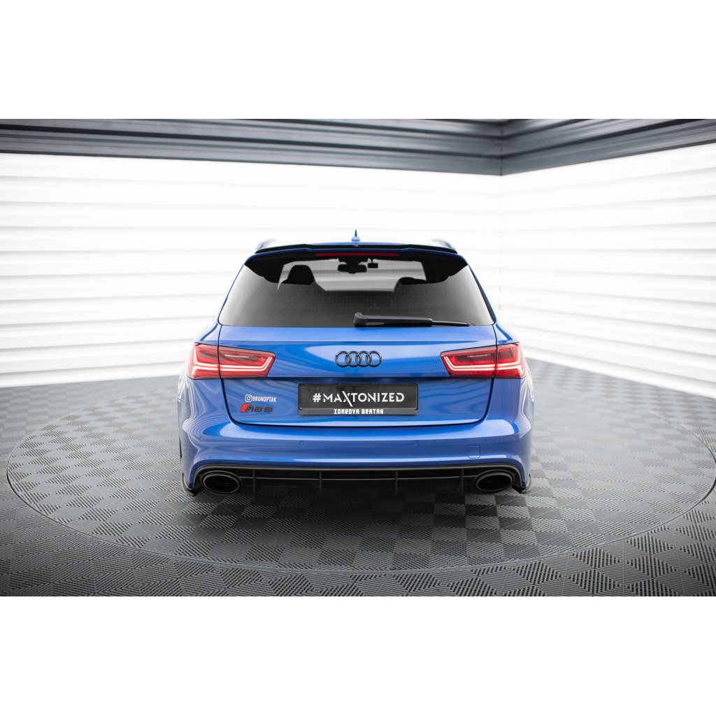 Maxton Design prodloužení spoileru pro Audi RS6 C7 Facelift, černý lesklý plast ABS