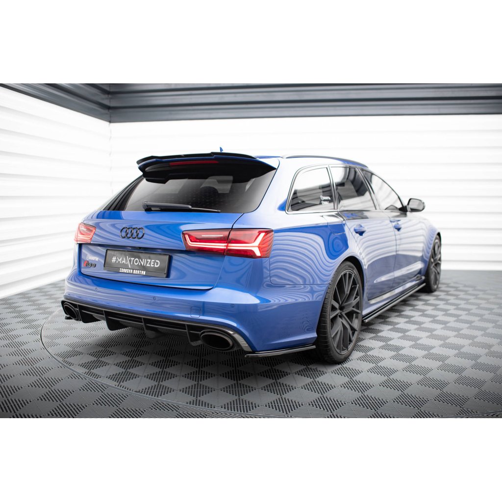 Maxton Design prodloužení spoileru pro Audi RS6 C7 Facelift, černý lesklý plast ABS