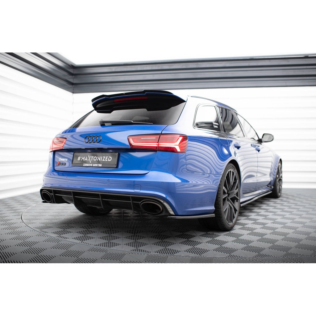 Maxton Design prodloužení spoileru pro Audi RS6 C7 Facelift, černý lesklý plast ABS