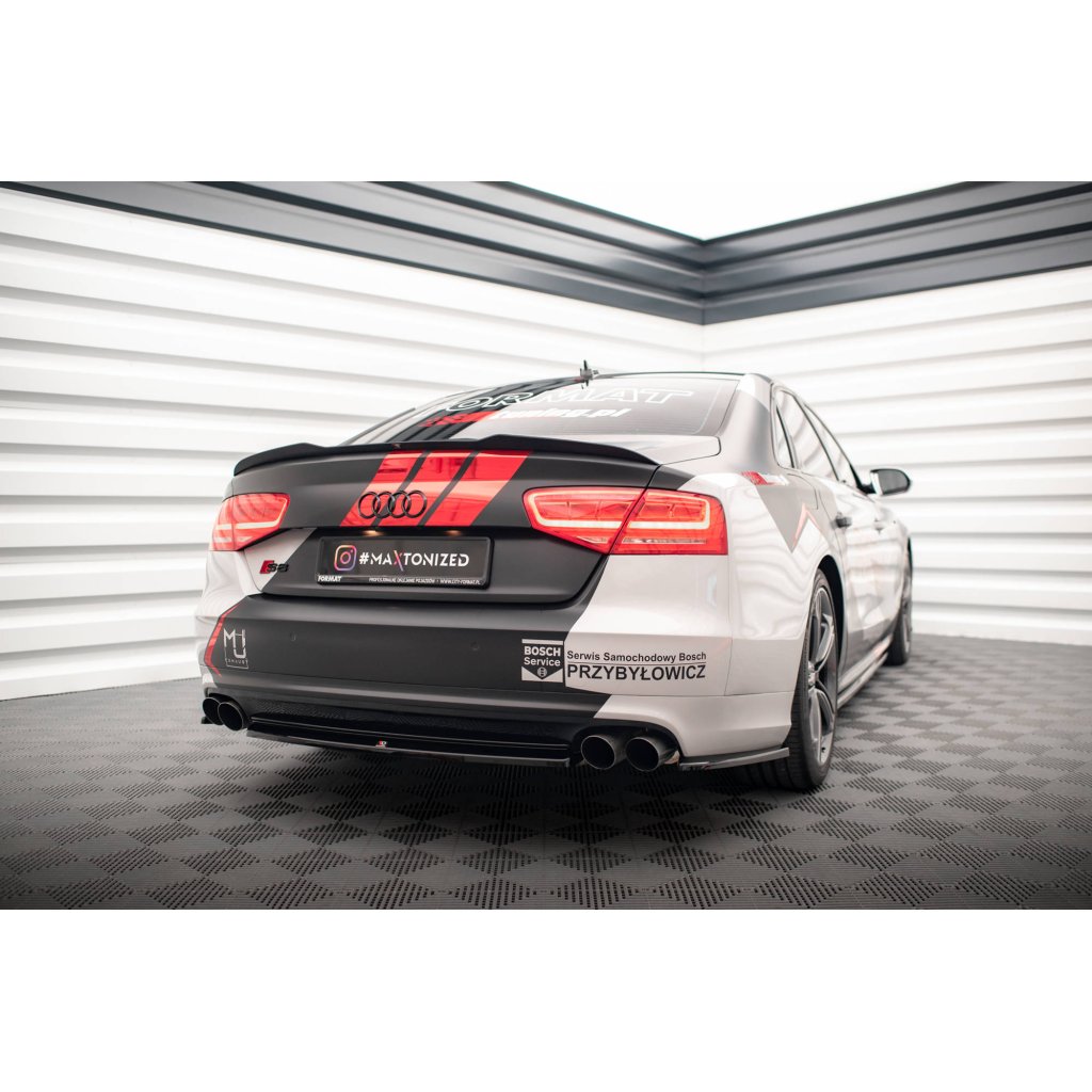 Maxton Design prodloužení spoileru pro Audi S8 D4, plast ABS bez povrchové úpravy, S-line