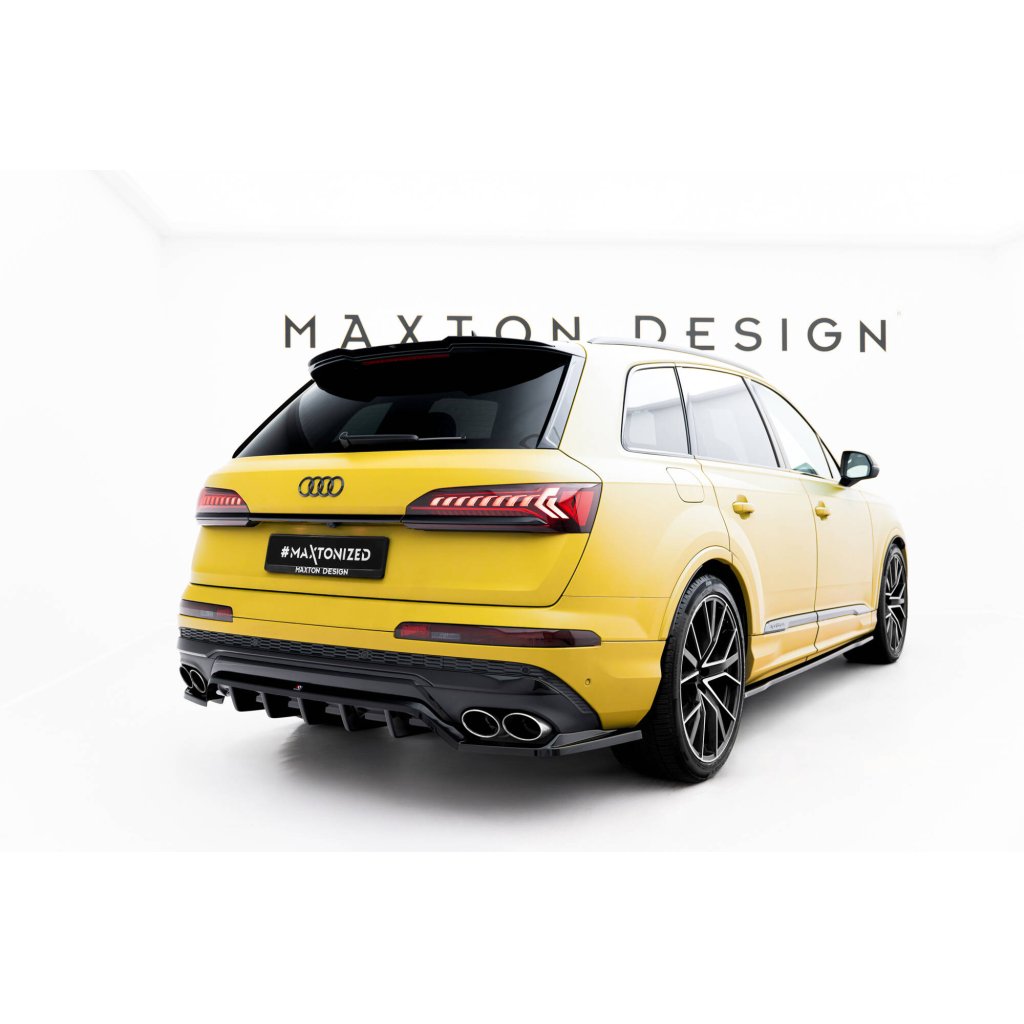 Maxton Design prodloužení spoileru pro Audi SQ7 Mk2, černý lesklý plast ABS