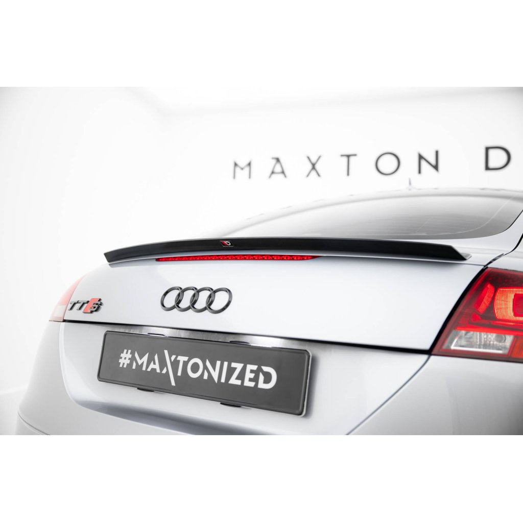 Maxton Design prodloužení spoileru pro Audi TT 8J, černý lesklý plast ABS, S-Line