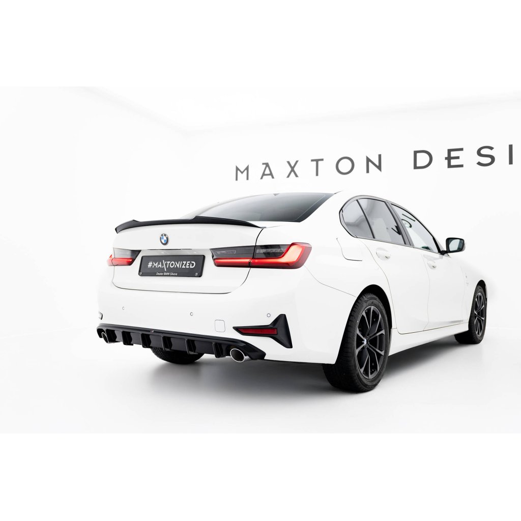 Maxton Design prodloužení spoileru pro BMW řada 3 G20, černý lesklý plast ABS