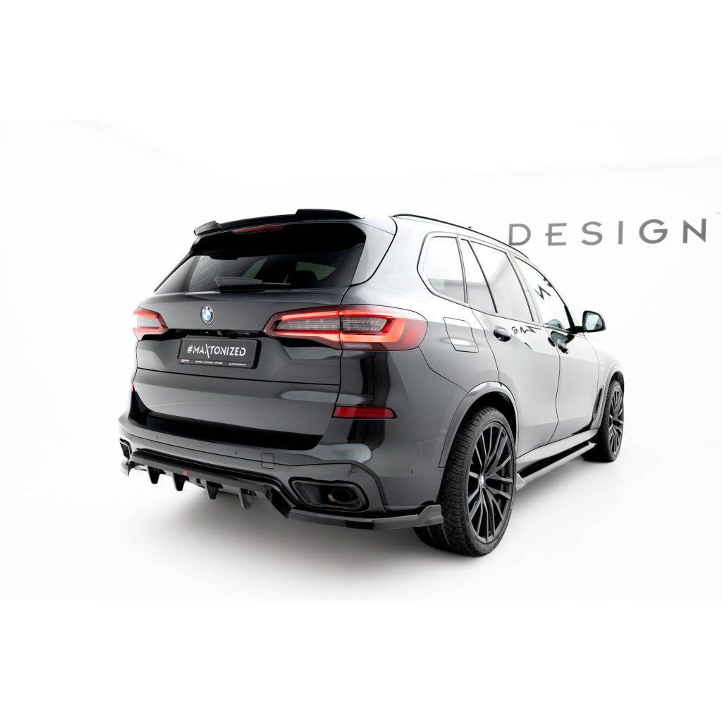 Maxton Design prodloužení spoileru pro BMW X5 G05, černý lesklý plast ABS, M-pack