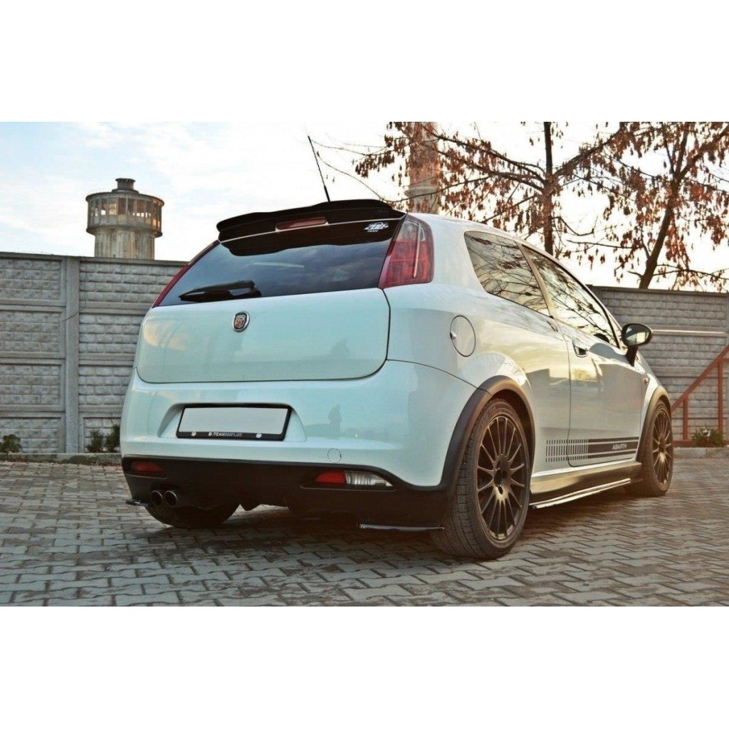 Maxton Design prodloužení spoileru pro Fiat Grande Punto Grande Punto Abarth, černý lesklý plast ABS