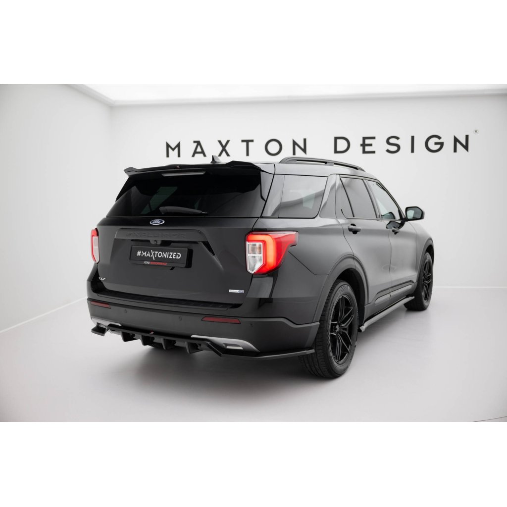 Maxton Design prodloužení spoileru pro Ford Explorer XLT Mk6, černý lesklý plast ABS