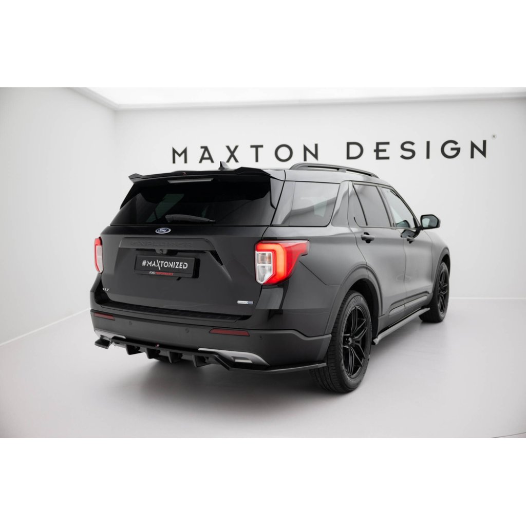 Maxton Design prodloužení spoileru pro Ford Explorer XLT Mk6, černý lesklý plast ABS