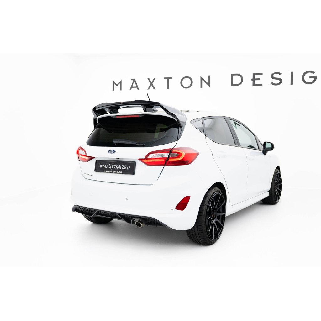 Maxton Design prodloužení spoileru pro Ford Fiesta ST Mk8, Mk8 Facelift, černý lesklý plast ABS