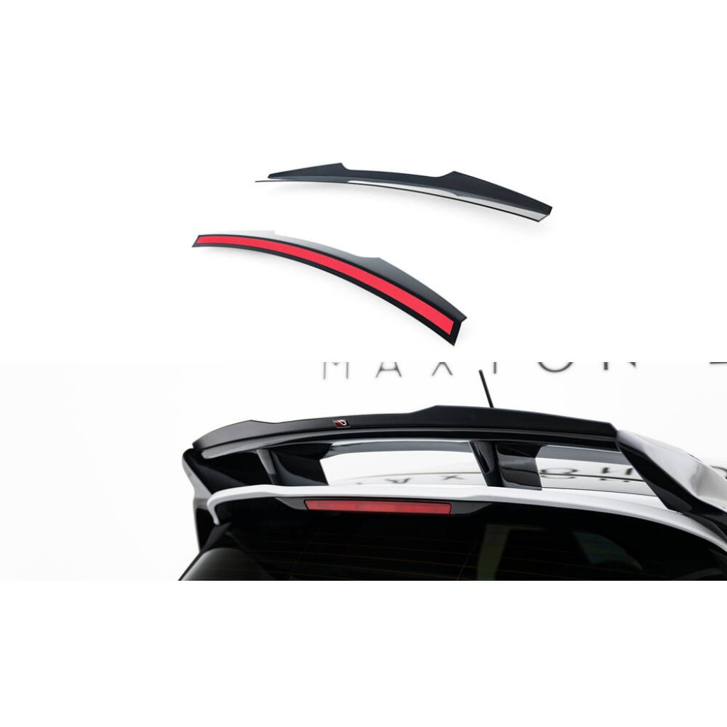 Maxton Design prodloužení spoileru pro Ford Fiesta ST Mk8, Mk8 Facelift, černý lesklý plast ABS