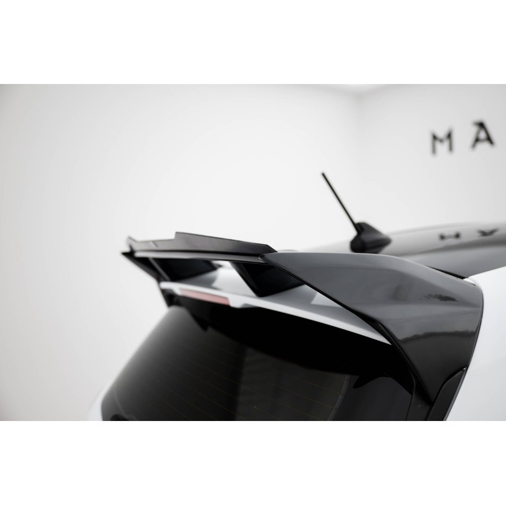 Maxton Design prodloužení spoileru pro Ford Fiesta ST Mk8, Mk8 Facelift, černý lesklý plast ABS, pouze pro vozy s Maxton spoilerem FO-FI-8-FH1FP
