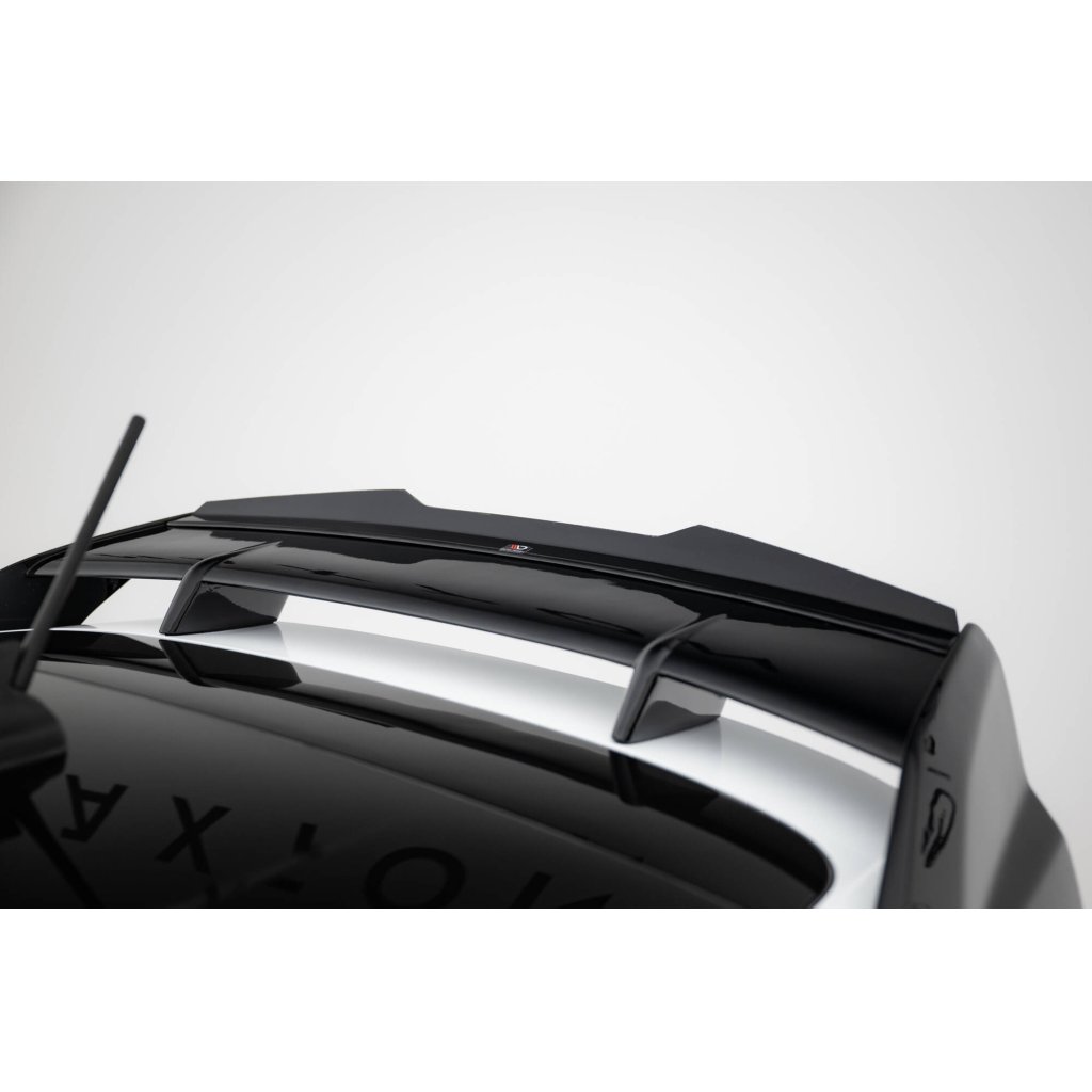 Maxton Design prodloužení spoileru pro Ford Fiesta ST Mk8, Mk8 Facelift, černý lesklý plast ABS, pouze pro vozy s Maxton spoilerem FO-FI-8-FH1FP