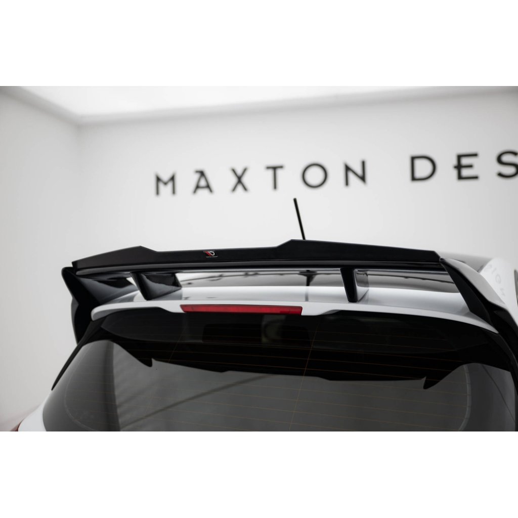 Maxton Design prodloužení spoileru pro Ford Fiesta ST Mk8, Mk8 Facelift, černý lesklý plast ABS, pouze pro vozy s Maxton spoilerem FO-FI-8-FH1FP
