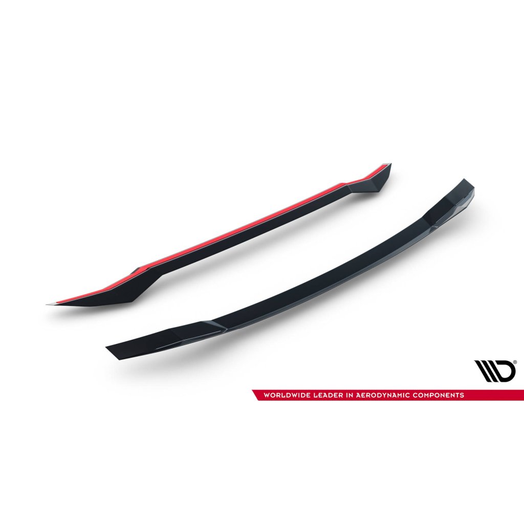 Maxton Design prodloužení spoileru pro Hyundai Elantra N Mk7, černý lesklý plast ABS