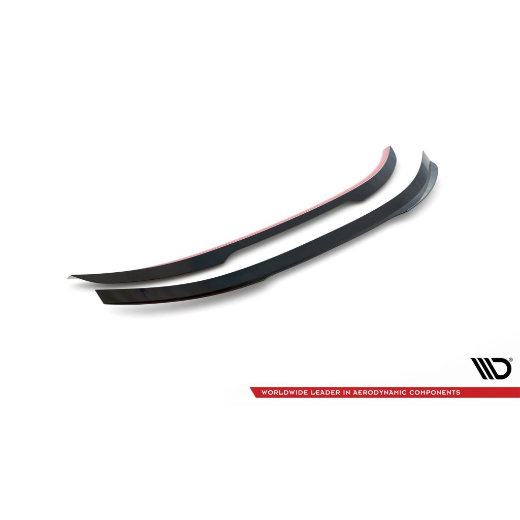 Maxton Design prodloužení spoileru pro Hyundai I30 Mk3, MK3 Facelift, černý lesklý plast ABS, Fastback N-Line