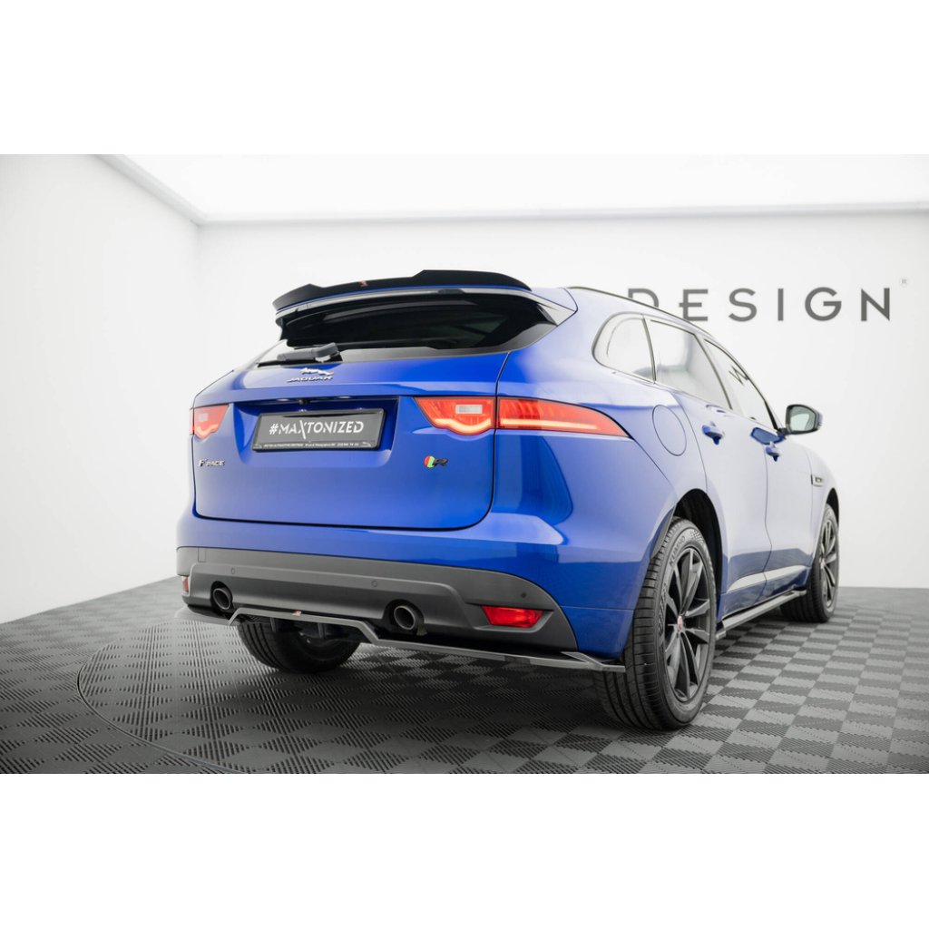 Maxton Design prodloužení spoileru pro Jaguar F-Pace R-Sport Mk1, černý lesklý plast ABS