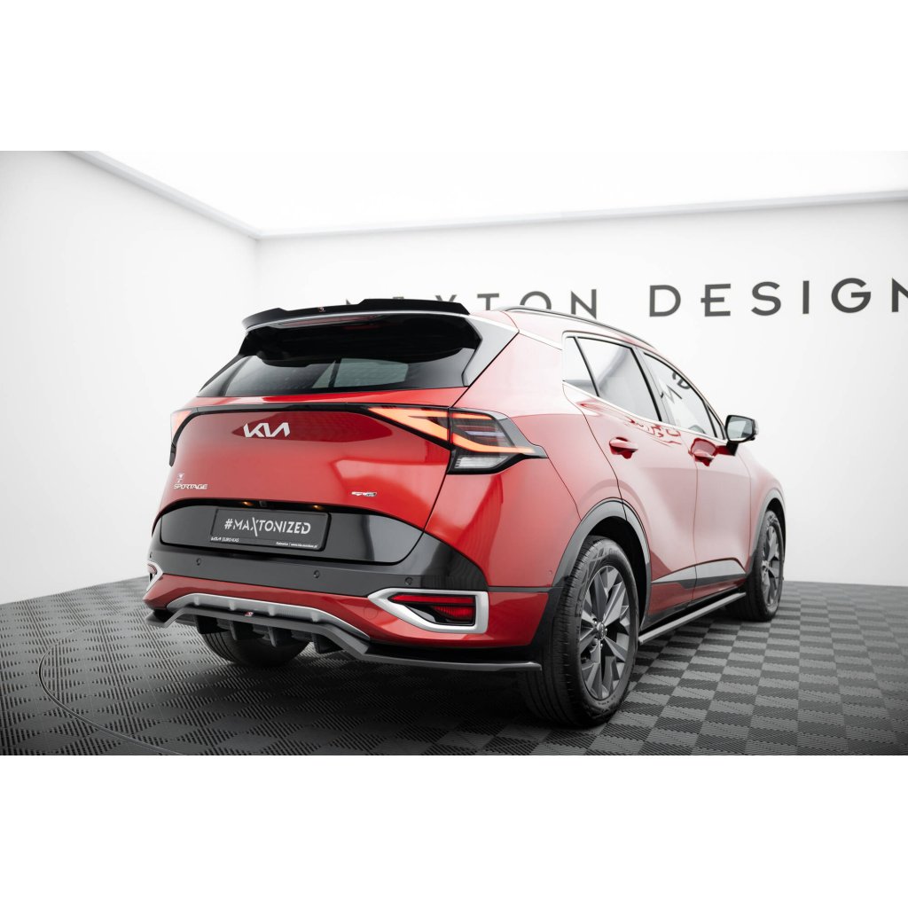 Maxton Design prodloužení spoileru pro Kia Sportage Mk5 GT-Line, černý lesklý plast ABS