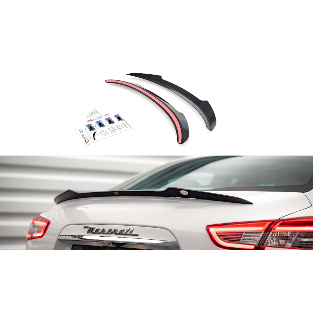 Maxton Design prodloužení spoileru pro Maserati Ghibli Mk3, černý lesklý plast ABS