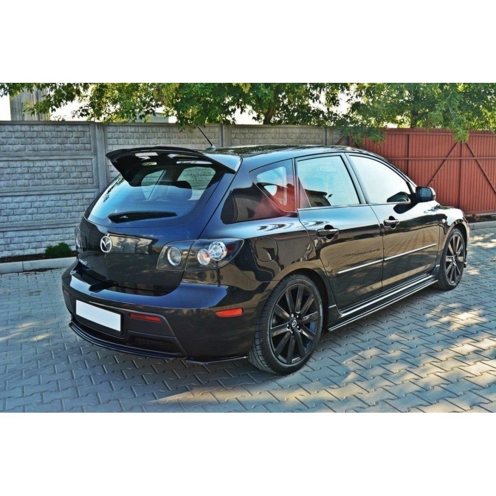 Maxton Design prodloužení spoileru pro Mazda 3 Mk1, černý lesklý plast ABS
