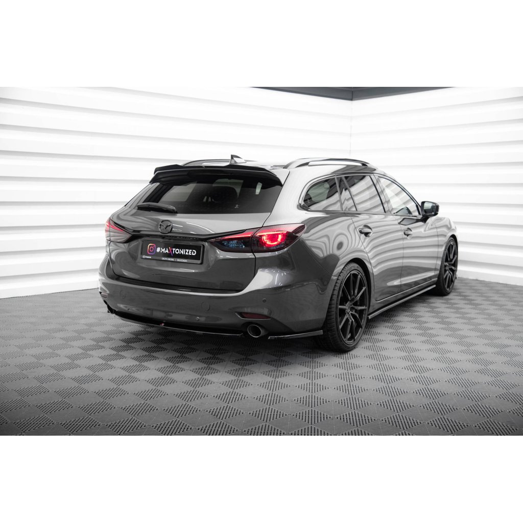 Maxton Design prodloužení spoileru pro Mazda 6 Mk3 FL, černý lesklý plast ABS, Combi