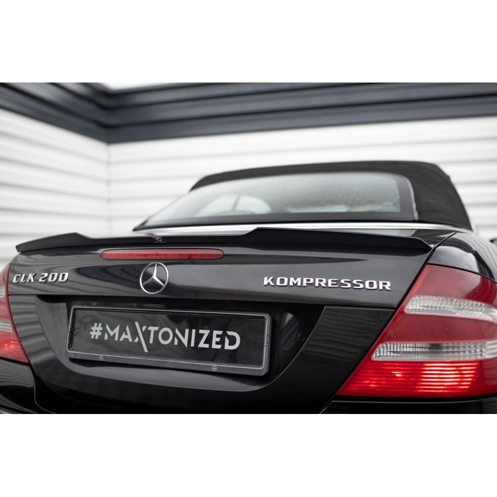 Maxton Design prodloužení spoileru pro Mercedes CLK W209, černý lesklý plast ABS, Cabriolet