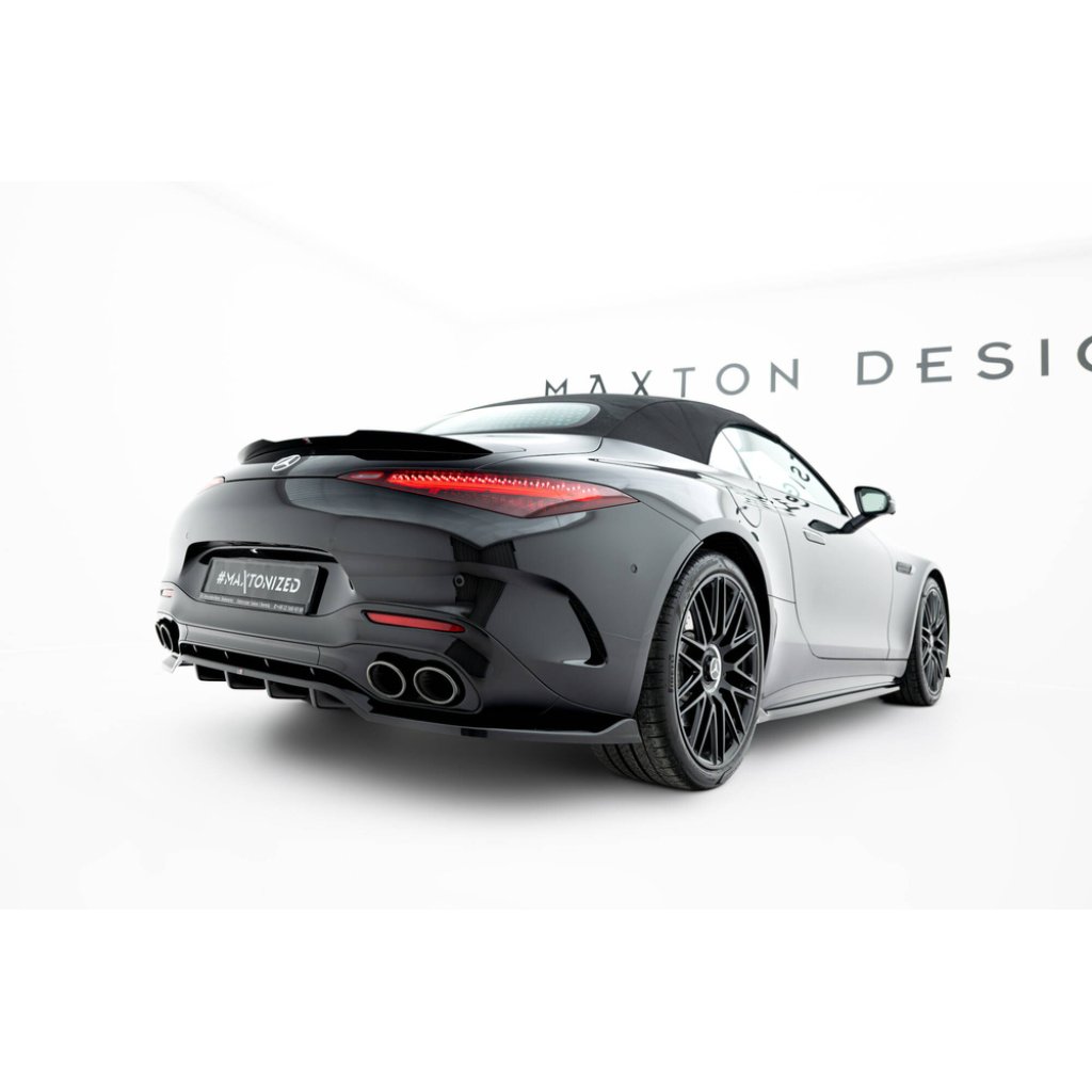 Maxton Design prodloužení spoileru pro Mercedes SL R232/AMG 63, černý lesklý plast ABS